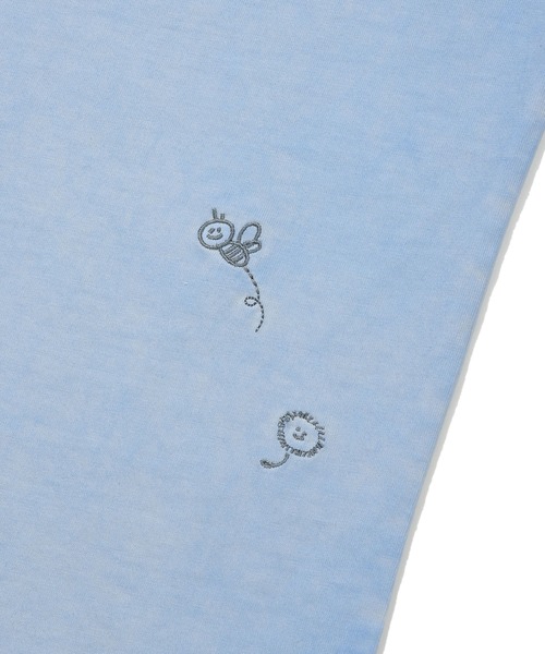 Wacky WiLLy(ワッキーウィリー)の「WOMEN'S DYING GRAPHIC SHORT SLEEVE T-SHIRT(Tシャツ/カットソー・レディース・スカイブルー/チャコールグレー・FREE)」の10枚目の写真
