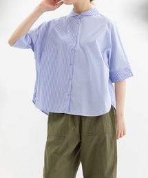 Cloche misc ちび衿5分袖シャツ