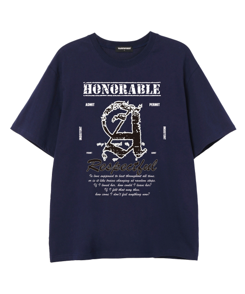 VANNWORKS(バンワークス)の「ABO 半袖Tシャツ (VS0228) A_ネイビー(Tシャツ/カットソー・メンズ・その他・SMALL/MEDIUM/LARGE/X-LARGE/XX-LARGE)」の1枚目の写真