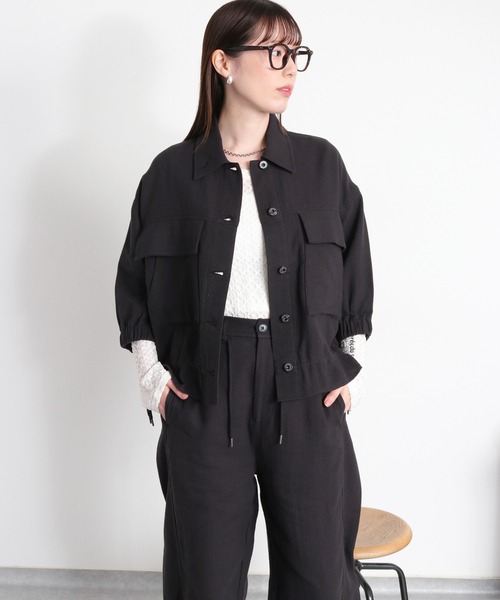 cepo（セポ）の「〈セットアップ対応〉パナマシャツブルゾン（ブルゾン・レディース・オフホワイト/ベージュ/ブラック・M）」の17枚目の写真