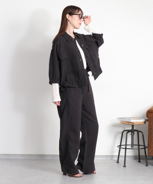 cepo（セポ）の「〈セットアップ対応〉パナマシャツブルゾン（ブルゾン・レディース・オフホワイト/ベージュ/ブラック・M）」の8枚目の写真