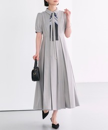 洗える | プリーツスカート ワンピース | 襟付きワンピース・夏ワンピース・ロングワンピース・リゾートワンピース・デザインワンピース