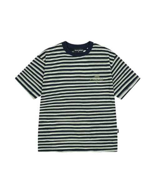 1989STANDARD(1989スタンダード)の「ミックスストライプオーバーサイズ半袖(JTOSTS-0003)(Tシャツ/カットソー・メンズ・イエロー/スカイブルー/ネイビー・MEDIUM/LARGE/X-LARGE)」の3枚目の写真