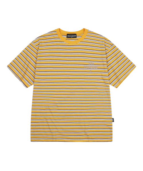 1989STANDARD(1989スタンダード)の「ミックスストライプオーバーサイズ半袖(JTOSTS-0003)(Tシャツ/カットソー・メンズ・イエロー/スカイブルー/ネイビー・MEDIUM/LARGE/X-LARGE)」の4枚目の写真