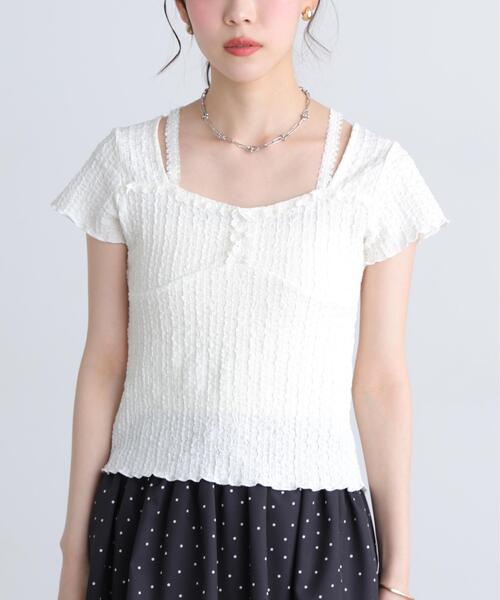 FREE'S MART（フリーズマート）の「◆レースコンパクトカットソー（Tシャツ/カットソー・レディース・ブルー/ブラウン/ホワイト・FREE）」の11枚目の写真