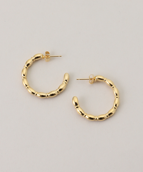 PHILIPPE AUDIBERT(フィリップ オーディベール)の「PHILIPPE AUDIBERT/フィリップ・オーディベール フープピアス BO6863:OI(ピアス(両耳用)・レディース・ゴールド・FREE)」の8枚目の写真