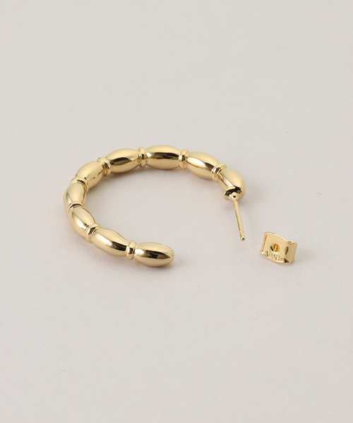 PHILIPPE AUDIBERT(フィリップ オーディベール)の「PHILIPPE AUDIBERT/フィリップ・オーディベール フープピアス BO6863:OI(ピアス(両耳用)・レディース・ゴールド・FREE)」の3枚目の写真