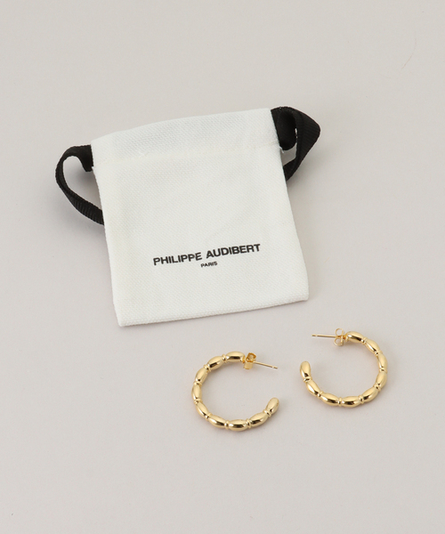 PHILIPPE AUDIBERT(フィリップ オーディベール)の「PHILIPPE AUDIBERT/フィリップ・オーディベール フープピアス BO6863:OI(ピアス(両耳用)・レディース・ゴールド・FREE)」の6枚目の写真