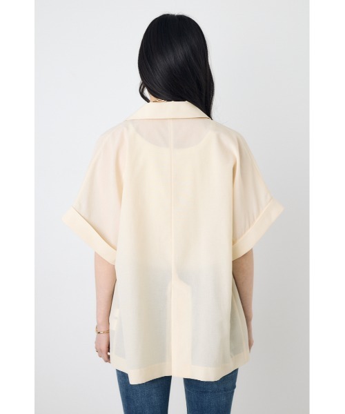 AZUL by moussy(アズールバイマウジー)の「COMFORA AIRハーフスリーブジャケット(テーラードジャケット・レディース・アイボリー/ブラウン/ブラック・SMALL/MEDIUM)」の7枚目の写真
