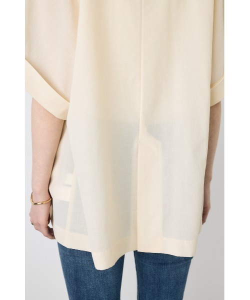 AZUL by moussy(アズールバイマウジー)の「COMFORA AIRハーフスリーブジャケット(テーラードジャケット・レディース・アイボリー/ブラウン/ブラック・SMALL/MEDIUM)」の10枚目の写真