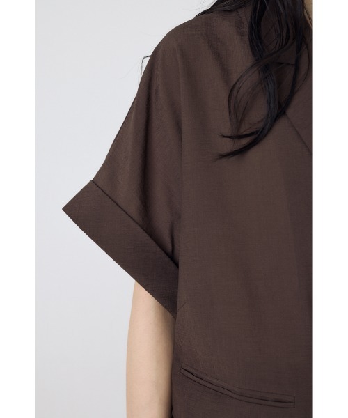 AZUL by moussy(アズールバイマウジー)の「COMFORA AIRハーフスリーブジャケット(テーラードジャケット・レディース・アイボリー/ブラウン/ブラック・SMALL/MEDIUM)」の18枚目の写真