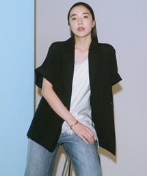 AZUL BY MOUSSY（アズールバイマウジー）の「【身長/骨格別着用画像あり】【接触冷感】さらさらひんやり♪COMFORA AIRハーフスリーブジャケット　春服　夏服（テーラードジャケット）」