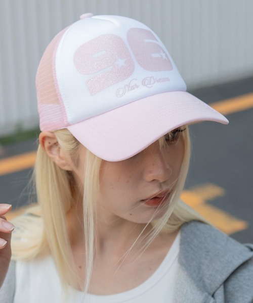 WEGO(ウィゴー)の「WEGO/【26春夏新作】ナンバリングロゴメッシュキャップ(キャップ・レディース・ブラック/ライトピンク/ブラウン・FREE)」の7枚目の写真