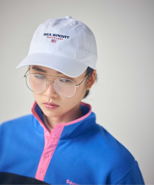 SEA(シー)の「SEA SPORT キャップ(キャップ・レディース・レッド/パープル/グリーン/ホワイト/ブルー/ブラック/ベージュ/ネイビー・ONE SIZE)」の1枚目の写真