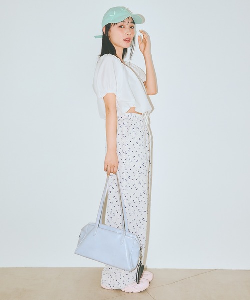 COLORME(カラーミー)の「【AKB48 伊藤百花 着用】ウエストギャザー クロップド トップス(シャツ/ブラウス・レディース・ホワイト/ブラック・FREE)」の17枚目の写真