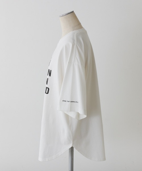 PUAL CE CIN(ピュアルセシン)の「オーガニックコットンロゴプリントT(Tシャツ/カットソー・レディース・オフホワイト/キャメル/ベージュ・FREE)」の11枚目の写真
