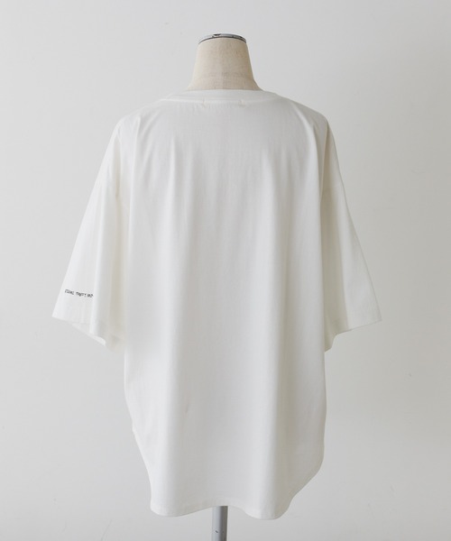 PUAL CE CIN(ピュアルセシン)の「オーガニックコットンロゴプリントT(Tシャツ/カットソー・レディース・オフホワイト/キャメル/ベージュ・FREE)」の12枚目の写真