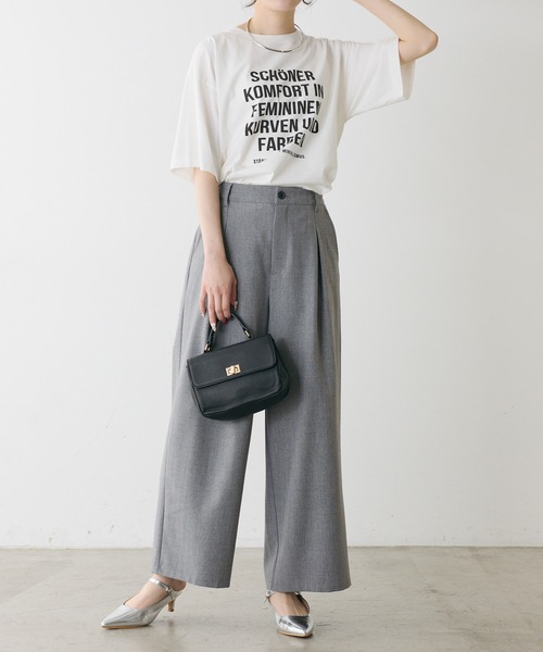PUAL CE CIN(ピュアルセシン)の「オーガニックコットンロゴプリントT(Tシャツ/カットソー・レディース・オフホワイト/キャメル/ベージュ・FREE)」の21枚目の写真