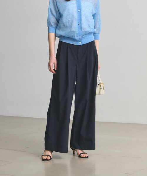 UNITED ARROWS(ユナイテッドアローズ)の「イージー ワイドパンツ ‐はっ水 UVカット 防シワ ウォッシャブル‐(スラックス・レディース・ブラック/ネイビー・36/38)」の20枚目の写真