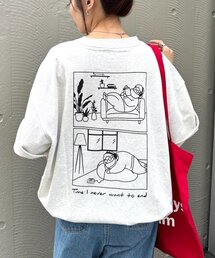 【OJISAN】【ユニセックス】刺繍ロゴバックプリントTEE