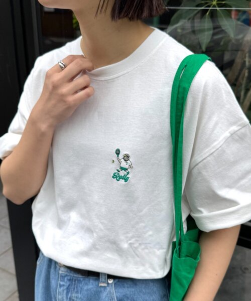 CIAOPANIC TYPY(チャオパニックティピー)の「【OJISAN】【ユニセックス】刺繍ロゴバックプリントTEE(Tシャツ/カットソー・メンズ・イエロー/チャコールグレー/グレー/オフホワイト・LARGE/MEDIUM)」の2枚目の写真