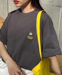 【OJISAN】【ユニセックス】刺繍ロゴバックプリントTEE