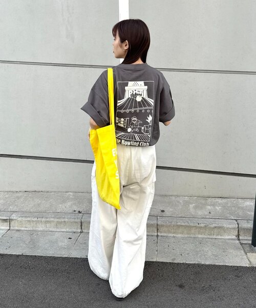 CIAOPANIC TYPY(チャオパニックティピー)の「【OJISAN】【ユニセックス】刺繍ロゴバックプリントTEE(Tシャツ/カットソー・メンズ・イエロー/チャコールグレー/グレー/オフホワイト・LARGE/MEDIUM)」の6枚目の写真