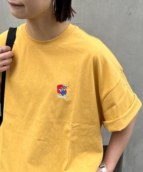 CIAOPANIC TYPY(チャオパニックティピー)の「【OJISAN】【ユニセックス】刺繍ロゴバックプリントTEE(Tシャツ/カットソー・メンズ・イエロー/チャコールグレー/グレー/オフホワイト・LARGE/MEDIUM)」の9枚目の写真