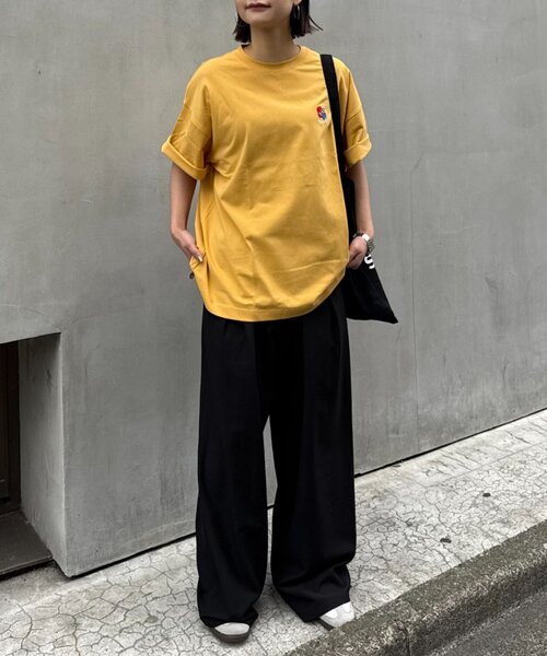 CIAOPANIC TYPY(チャオパニックティピー)の「【OJISAN】【ユニセックス】刺繍ロゴバックプリントTEE(Tシャツ/カットソー・メンズ・イエロー/チャコールグレー/グレー/オフホワイト・LARGE/MEDIUM)」の13枚目の写真
