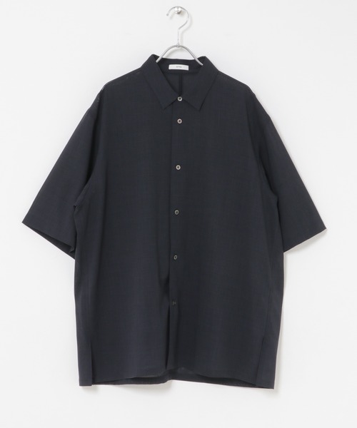ATON（エイトン）の「『別注』ATON×URBAN RESEARCH　WOOL GAUZE SHORT-SLEEVE SHIRTS（シャツ/ブラウス・メンズ・グレー/ネイビー・4/6）」の12枚目の写真