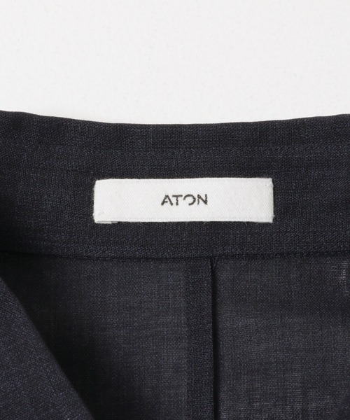 ATON（エイトン）の「『別注』ATON×URBAN RESEARCH　WOOL GAUZE SHORT-SLEEVE SHIRTS（シャツ/ブラウス・メンズ・グレー/ネイビー・4/6）」の9枚目の写真