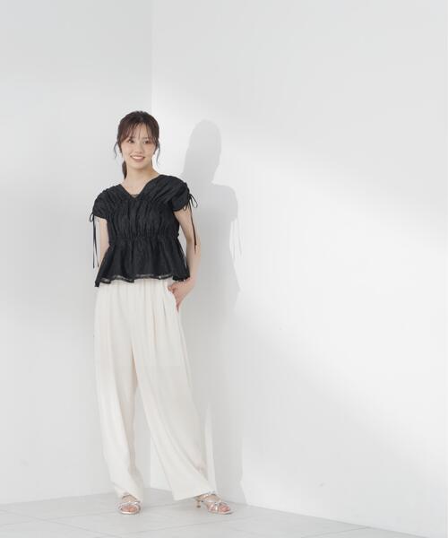 PROPORTION BODY DRESSING(プロポーションボディドレッシング)の「レースギャザーブラウス / 1216210600(シャツ/ブラウス・レディース・ホワイト系その他/ピンク/ブラック・SMALL/MEDIUM)」の17枚目の写真