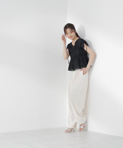 PROPORTION BODY DRESSING(プロポーションボディドレッシング)の「レースギャザーブラウス / 1216210600(シャツ/ブラウス・レディース・ホワイト系その他/ピンク/ブラック・SMALL/MEDIUM)」の16枚目の写真
