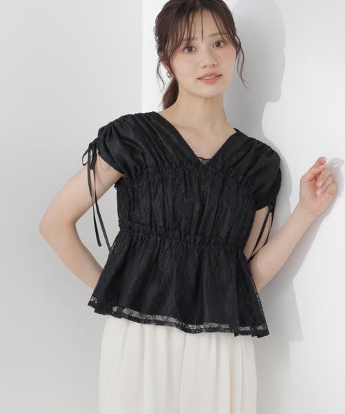 PROPORTION BODY DRESSING(プロポーションボディドレッシング)の「レースギャザーブラウス / 1216210600(シャツ/ブラウス・レディース・ホワイト系その他/ピンク/ブラック・SMALL/MEDIUM)」の13枚目の写真