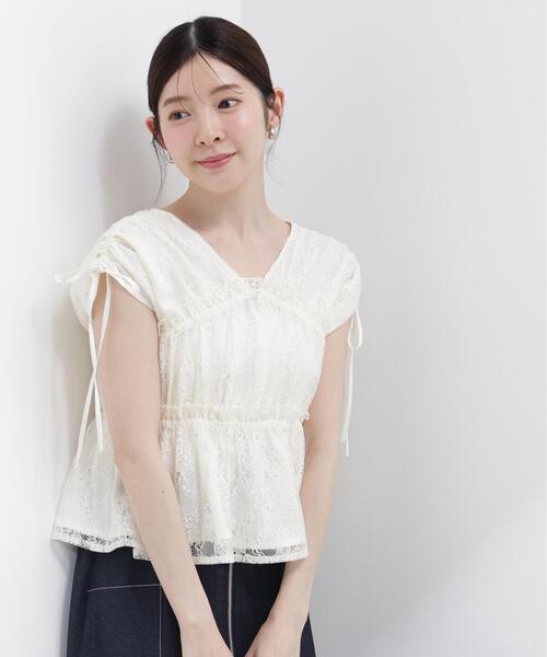 PROPORTION BODY DRESSING(プロポーションボディドレッシング)の「レースギャザーブラウス / 1216210600(シャツ/ブラウス・レディース・ホワイト系その他/ピンク/ブラック・SMALL/MEDIUM)」の12枚目の写真