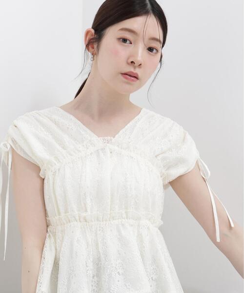 PROPORTION BODY DRESSING(プロポーションボディドレッシング)の「レースギャザーブラウス / 1216210600(シャツ/ブラウス・レディース・ホワイト系その他/ピンク/ブラック・SMALL/MEDIUM)」の11枚目の写真