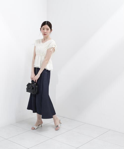 PROPORTION BODY DRESSING(プロポーションボディドレッシング)の「レースギャザーブラウス / 1216210600(シャツ/ブラウス・レディース・ホワイト系その他/ピンク/ブラック・SMALL/MEDIUM)」の9枚目の写真
