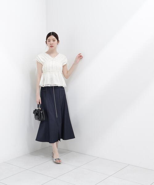 PROPORTION BODY DRESSING(プロポーションボディドレッシング)の「レースギャザーブラウス / 1216210600(シャツ/ブラウス・レディース・ホワイト系その他/ピンク/ブラック・SMALL/MEDIUM)」の8枚目の写真