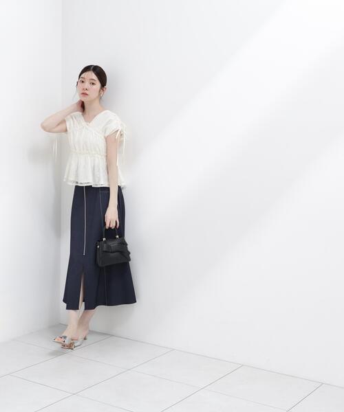 PROPORTION BODY DRESSING(プロポーションボディドレッシング)の「レースギャザーブラウス / 1216210600(シャツ/ブラウス・レディース・ホワイト系その他/ピンク/ブラック・SMALL/MEDIUM)」の7枚目の写真