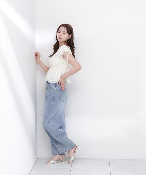 PROPORTION BODY DRESSING(プロポーションボディドレッシング)の「レースギャザーブラウス / 1216210600(シャツ/ブラウス・レディース・ホワイト系その他/ピンク/ブラック・SMALL/MEDIUM)」の5枚目の写真