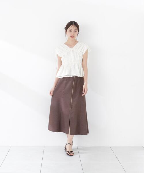 PROPORTION BODY DRESSING(プロポーションボディドレッシング)の「レースギャザーブラウス / 1216210600(シャツ/ブラウス・レディース・ホワイト系その他/ピンク/ブラック・SMALL/MEDIUM)」の4枚目の写真