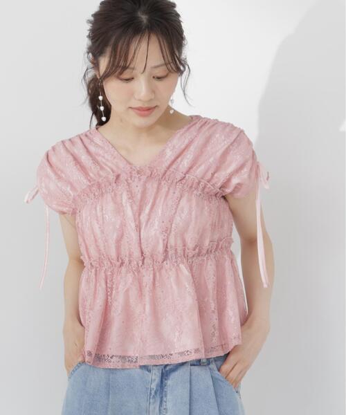 PROPORTION BODY DRESSING(プロポーションボディドレッシング)の「レースギャザーブラウス / 1216210600(シャツ/ブラウス・レディース・ホワイト系その他/ピンク/ブラック・SMALL/MEDIUM)」の20枚目の写真