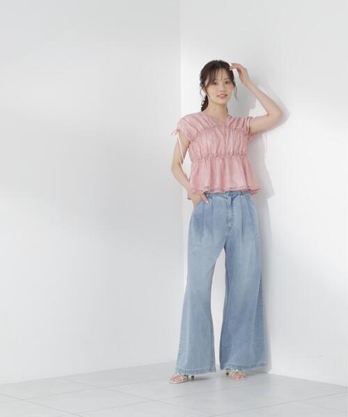 PROPORTION BODY DRESSING(プロポーションボディドレッシング)の「レースギャザーブラウス / 1216210600(シャツ/ブラウス・レディース・ホワイト系その他/ピンク/ブラック・SMALL/MEDIUM)」の22枚目の写真