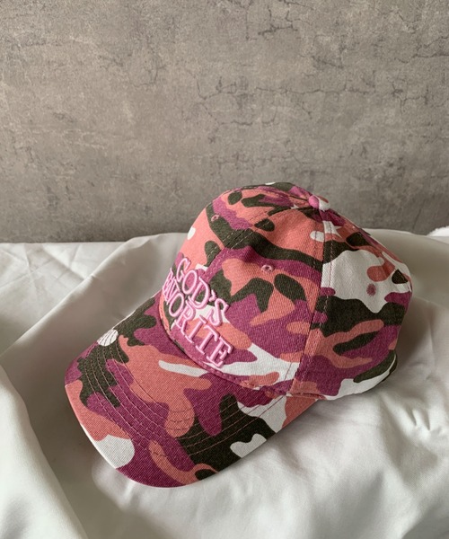 Teem Store（チームストア）の「刺繍ロゴ迷彩キャップ 深め（キャップ・レディース・ピンク/その他2/その他3/その他1・F）」の7枚目の写真