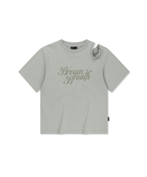 W CUT OUT TEE - GREY