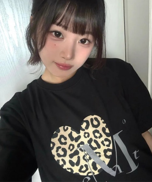 MUCENT（ムセント）の「◇MUCENT◇ブランド直輸入正規品/サイズが選べる/シエラ レオパード ハート ハーフ T ユニセックス SIERRA LEOPARD HEART HALF T UNISEX（Tシャツ/カットソー・レディース・ホワイト/ブラック/ホワイト系その他/チャコール・L/M/XS）」の22枚目の写真