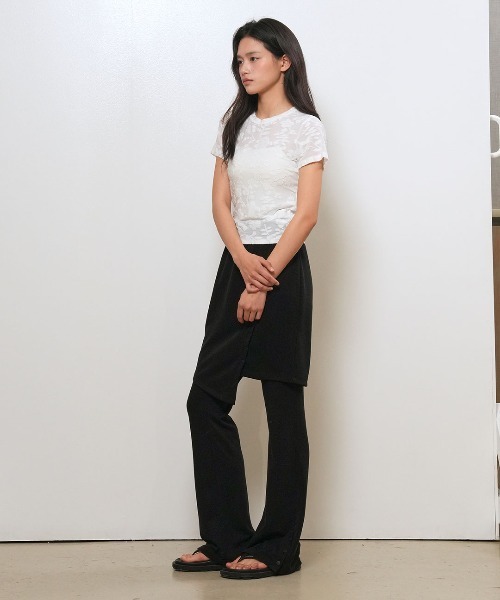 GENERAL IDEA(ジェネラルアイデア)の「【GENERAL IDEA】ボタンスリット スカートセットパンツ / BUTTON SLIT SKIRT-LAYERED PANTS SET(スラックス・レディース・ブラック/ブラウン・L/M/S)」の8枚目の写真