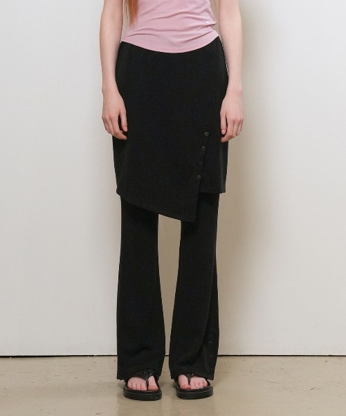 GENERAL IDEA(ジェネラルアイデア)の「【GENERAL IDEA】ボタンスリット スカートセットパンツ / BUTTON SLIT SKIRT-LAYERED PANTS SET(スラックス・レディース・ブラック/ブラウン・L/M/S)」の9枚目の写真