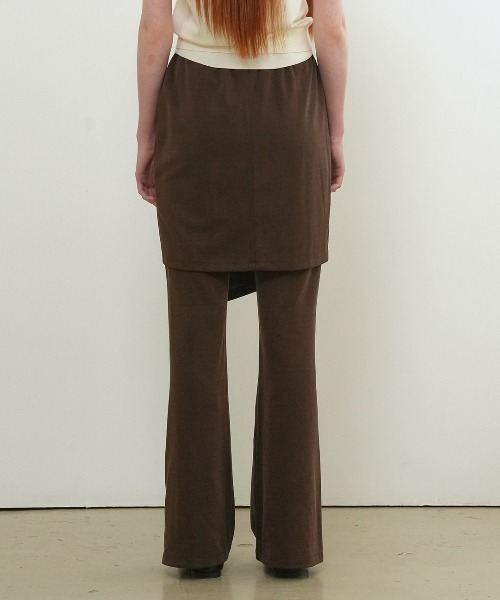 GENERAL IDEA(ジェネラルアイデア)の「【GENERAL IDEA】ボタンスリット スカートセットパンツ / BUTTON SLIT SKIRT-LAYERED PANTS SET(スラックス・レディース・ブラック/ブラウン・L/M/S)」の4枚目の写真