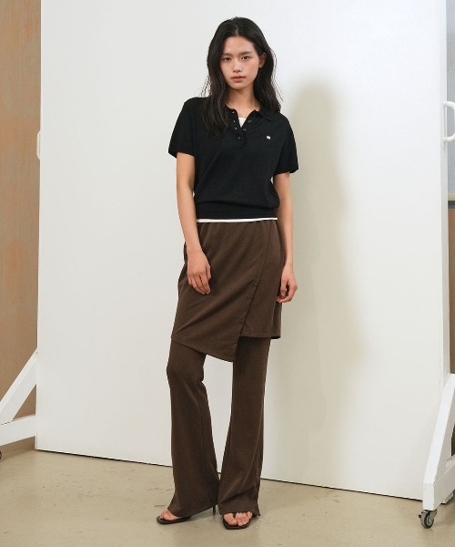 GENERAL IDEA(ジェネラルアイデア)の「【GENERAL IDEA】ボタンスリット スカートセットパンツ / BUTTON SLIT SKIRT-LAYERED PANTS SET(スラックス・レディース・ブラック/ブラウン・L/M/S)」の7枚目の写真